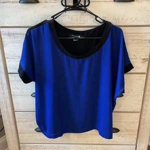Blue and Black Top